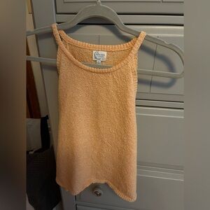 Francesca's Collections Peach Knit Tank Top